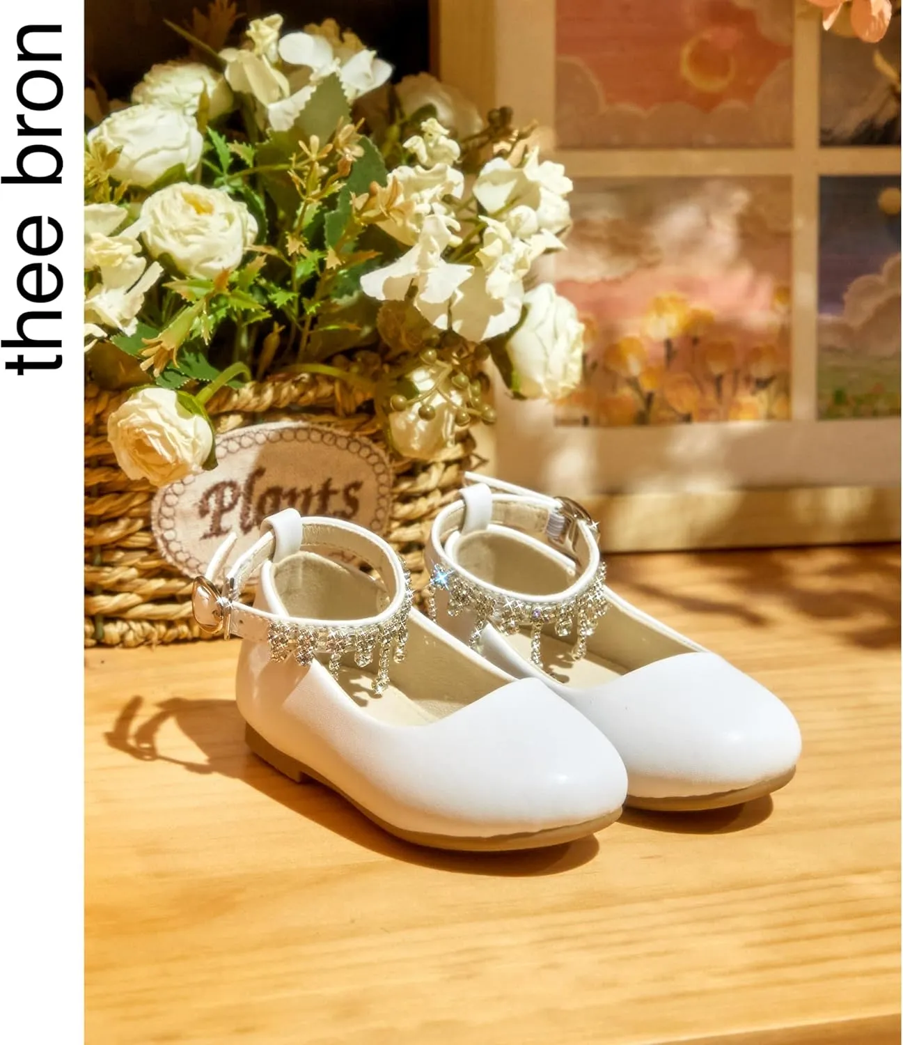 THEE BRON Toddler Little Girl Mary Jane Dress Shoes Princess Ballerina Flat Shoes