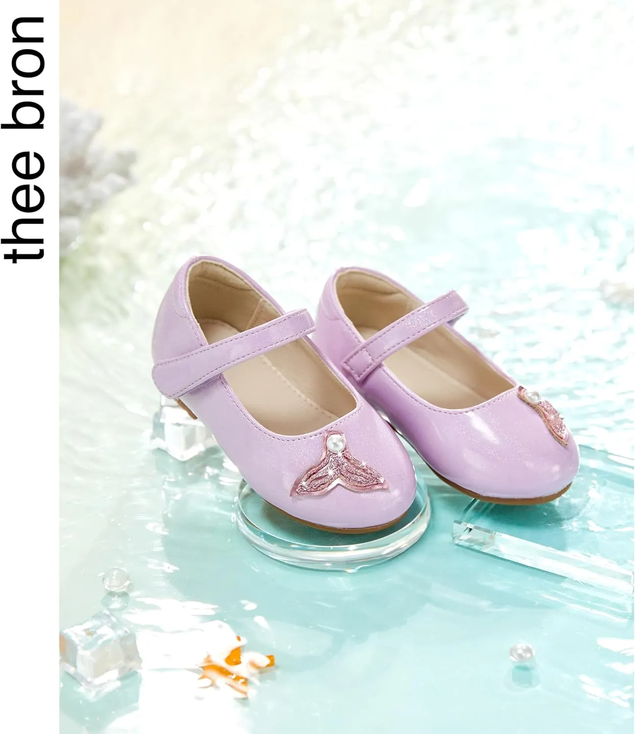 THEE BRON Toddler Little Girl Mary Jane Dress Shoes Princess Ballerina Flat Shoes