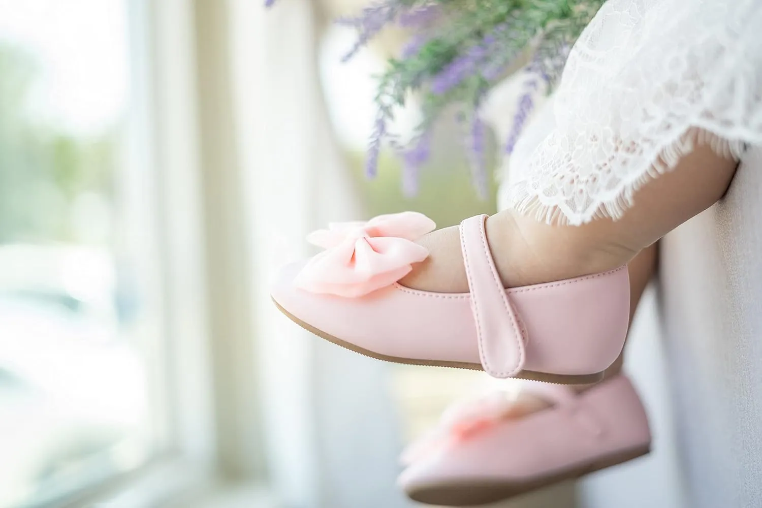 THEE BRON Toddler/Little Girl Mary Jane Flats Princess Dress Shoes