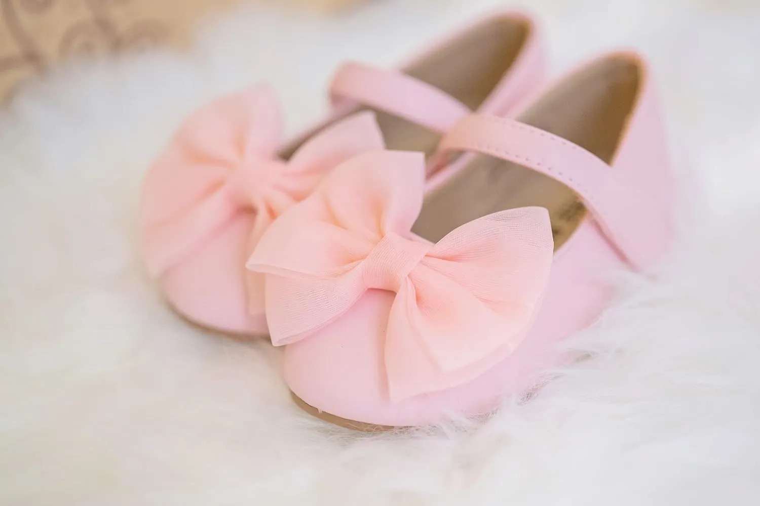 THEE BRON Toddler/Little Girl Mary Jane Flats Princess Dress Shoes