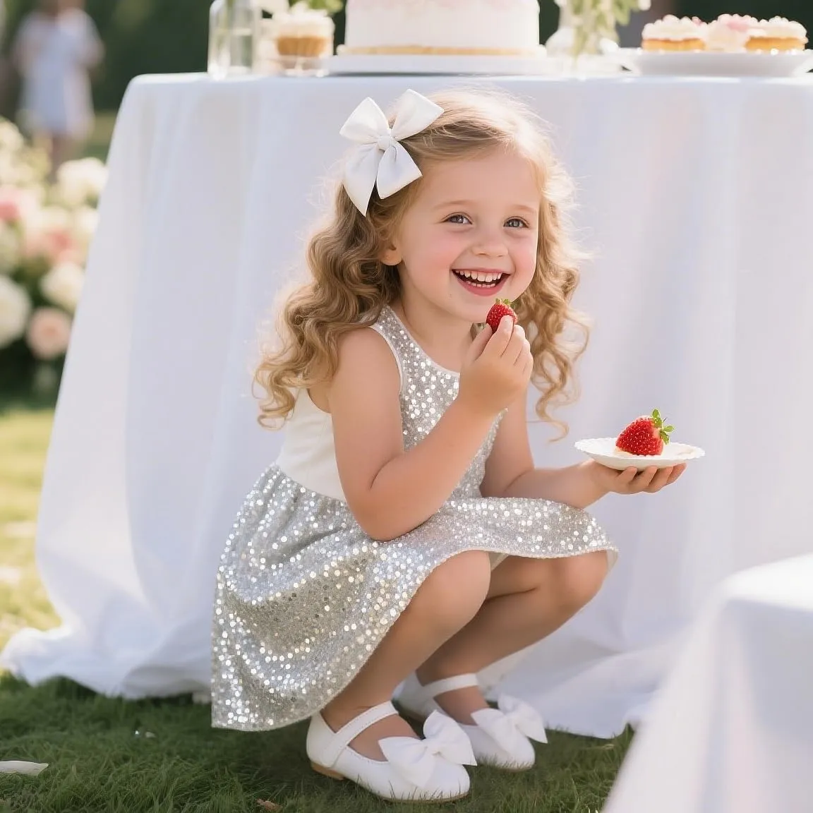 THEE BRON Toddler/Little Girl Mary Jane Flats Princess Dress Shoes