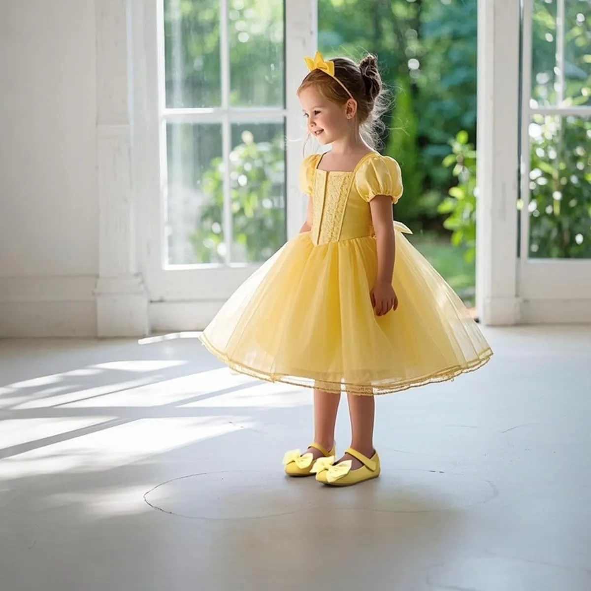 THEE BRON Toddler/Little Girl Mary Jane Flats Princess Dress Shoes