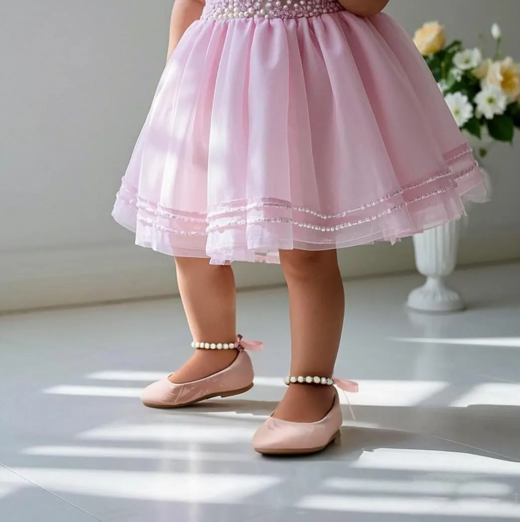 THEE BRON Toddler/Little Girl Mary Jane Flats Princess Dress Shoes