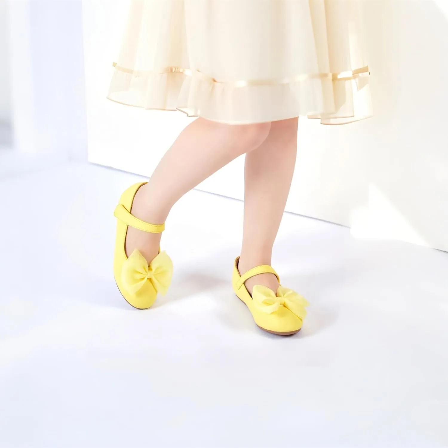 THEE BRON Toddler/Little Girl Mary Jane Flats Princess Dress Shoes