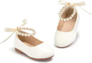THEE BRON Toddler/Little Girl Mary Jane Flats Princess Dress Shoes