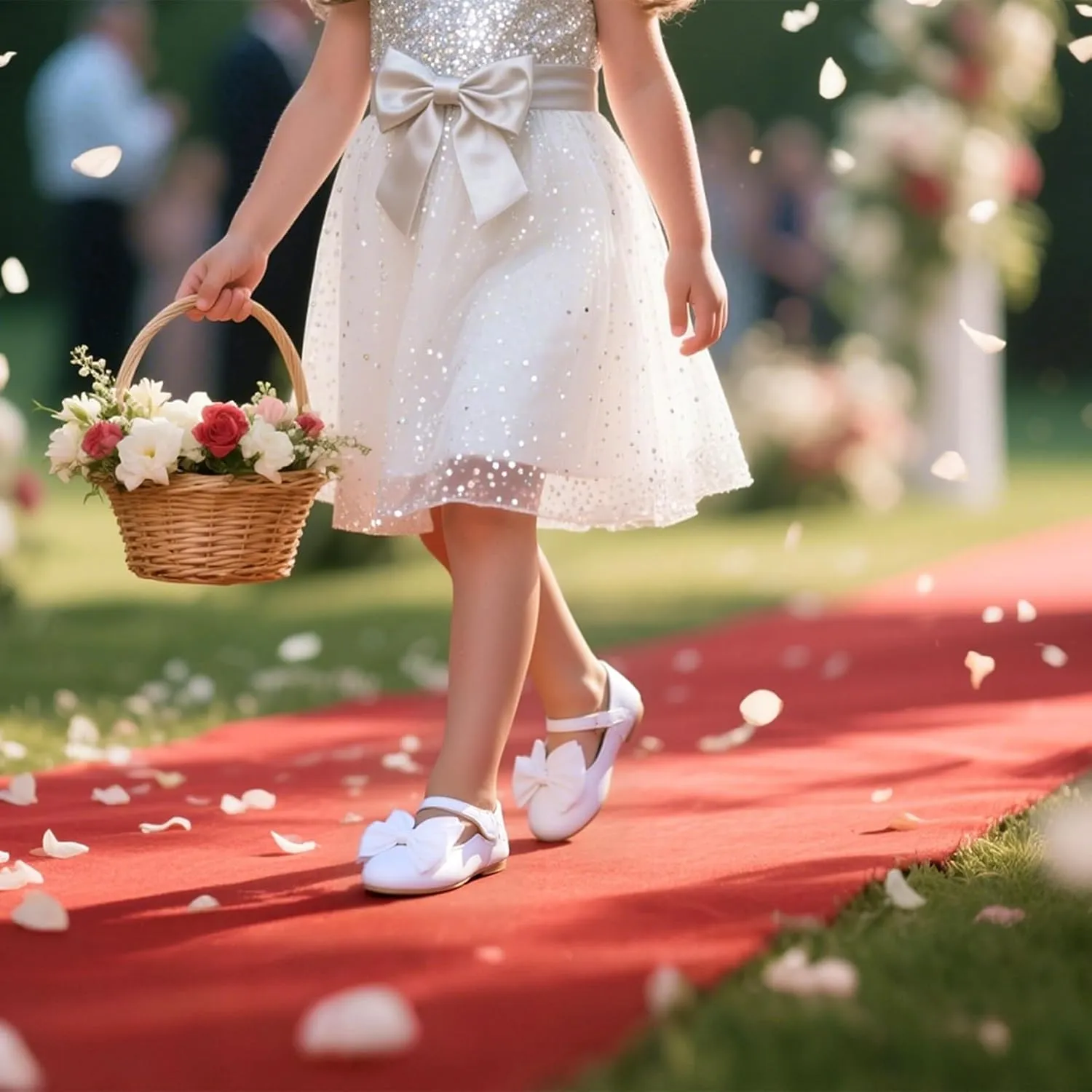 THEE BRON Toddler/Little Girl Mary Jane Flats Princess Dress Shoes