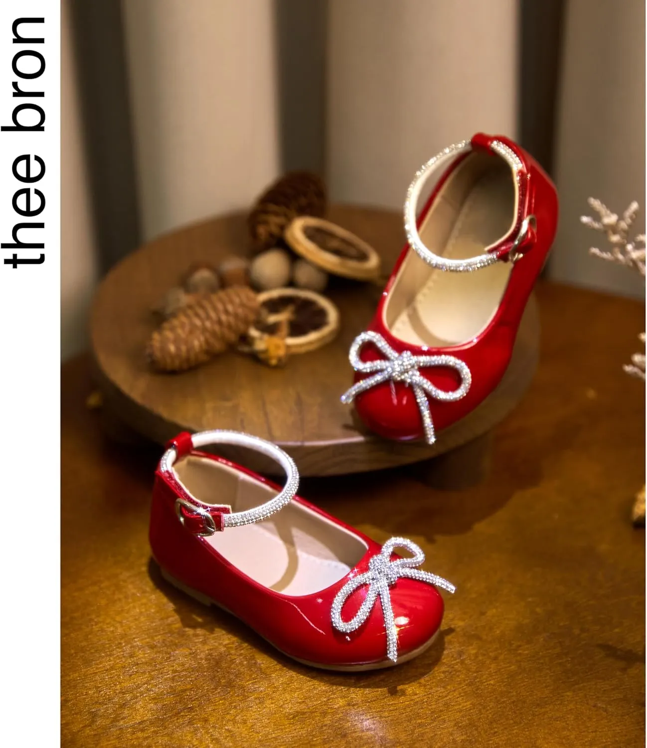 THEE BRON Toddler/Little Girl Mary Jane Flats Princess Dress Shoes