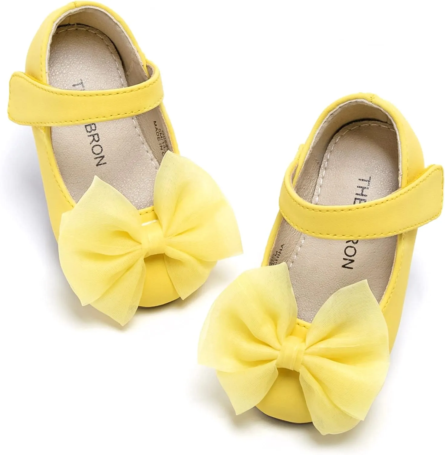 THEE BRON Toddler/Little Girl Mary Jane Flats Princess Dress Shoes