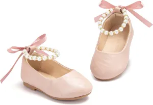 THEE BRON Toddler/Little Girl Mary Jane Flats Princess Dress Shoes