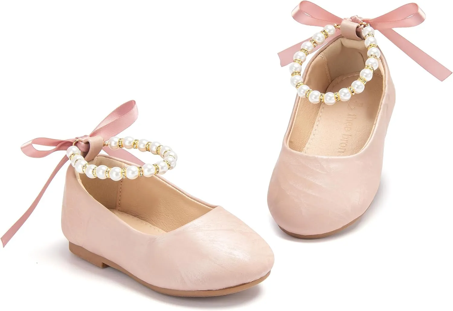 THEE BRON Toddler/Little Girl Mary Jane Flats Princess Dress Shoes