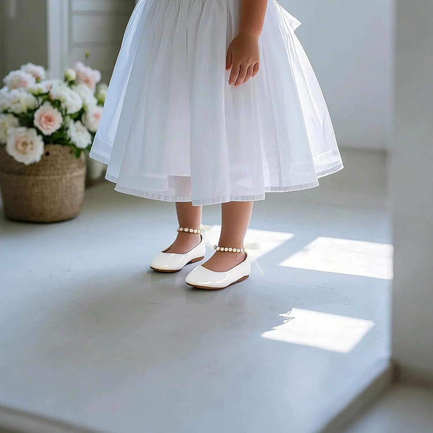 THEE BRON Toddler/Little Girl Mary Jane Flats Princess Dress Shoes