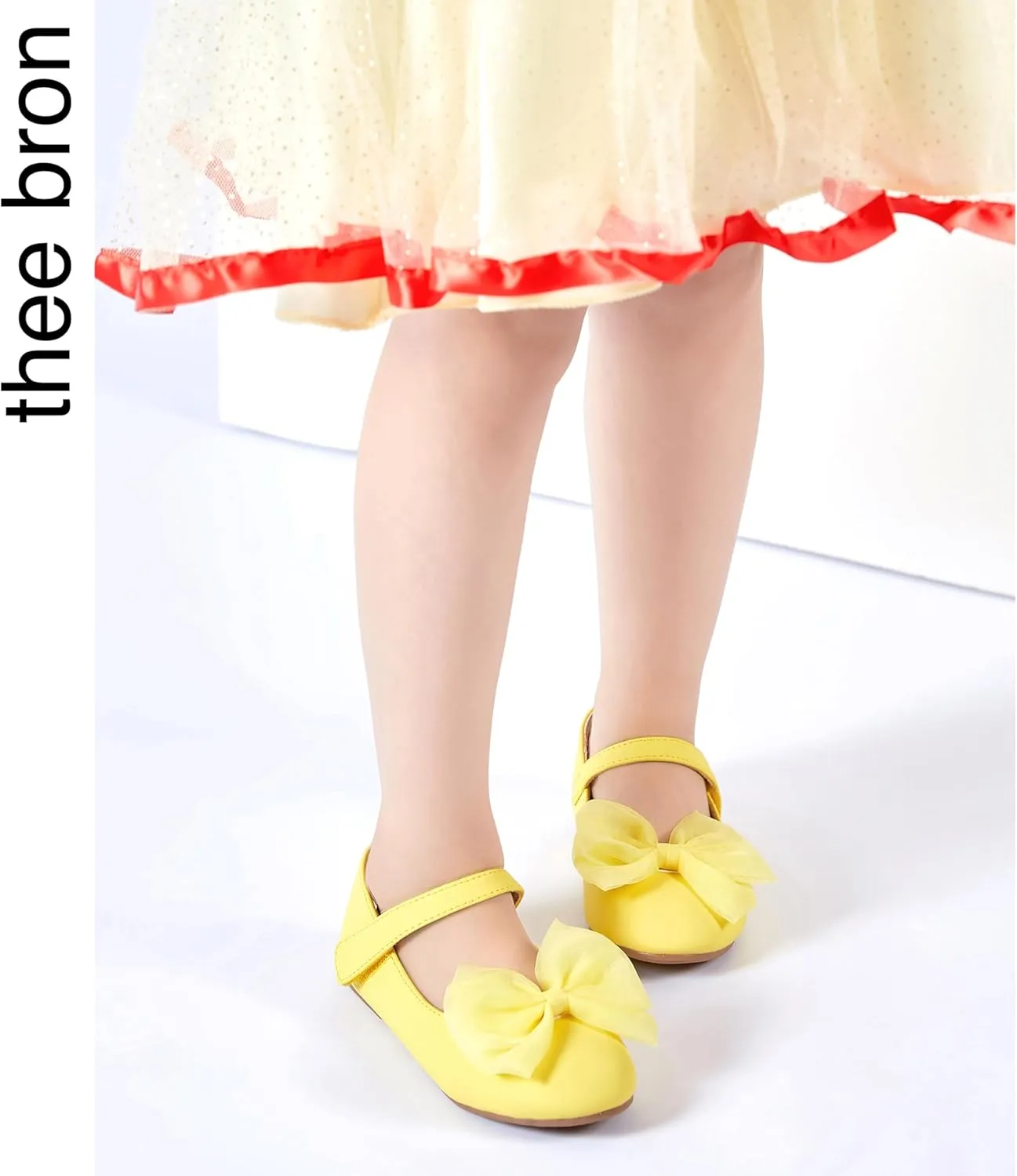 THEE BRON Toddler/Little Girl Mary Jane Flats Princess Dress Shoes