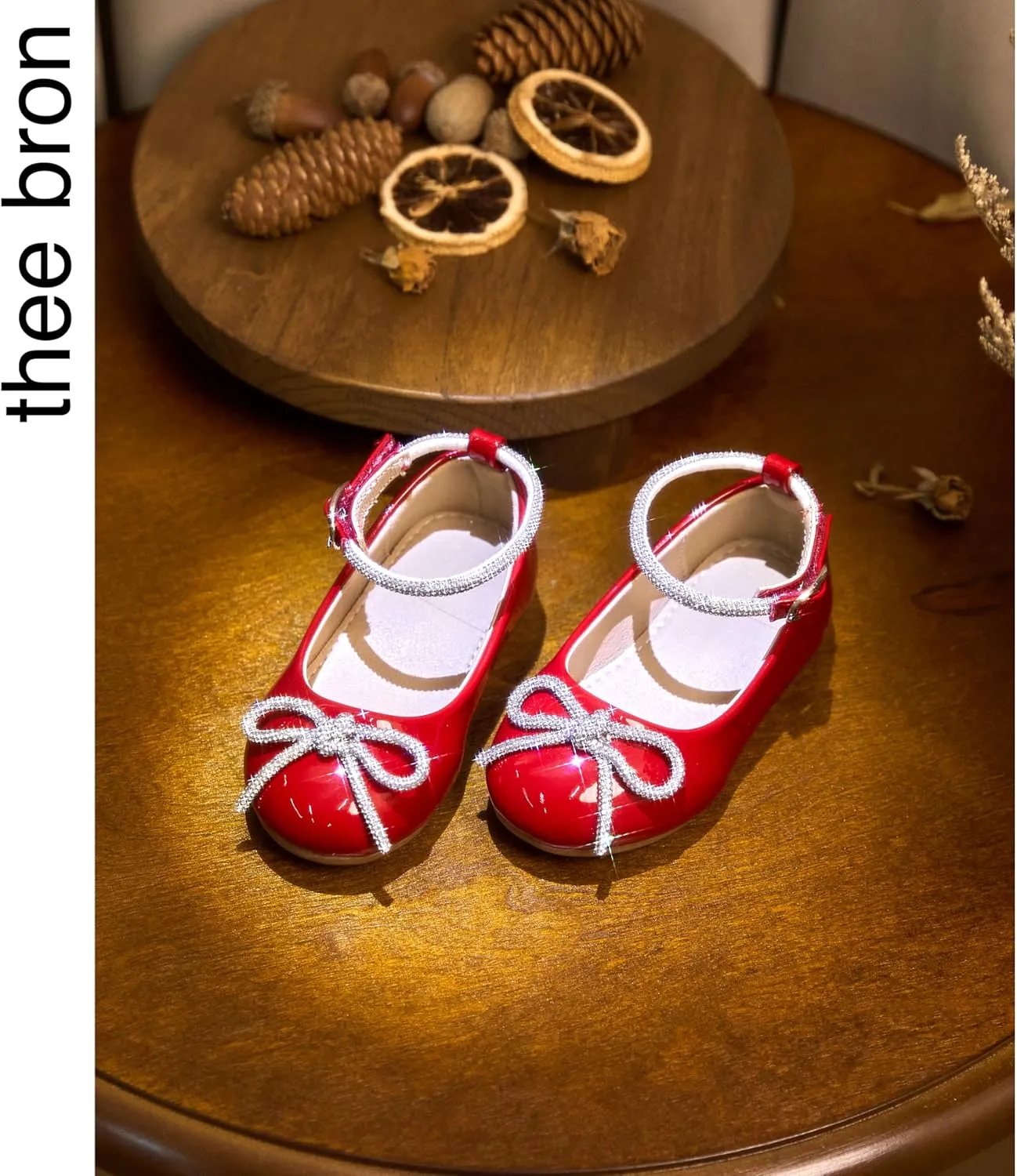 THEE BRON Toddler/Little Girl Mary Jane Flats Princess Dress Shoes