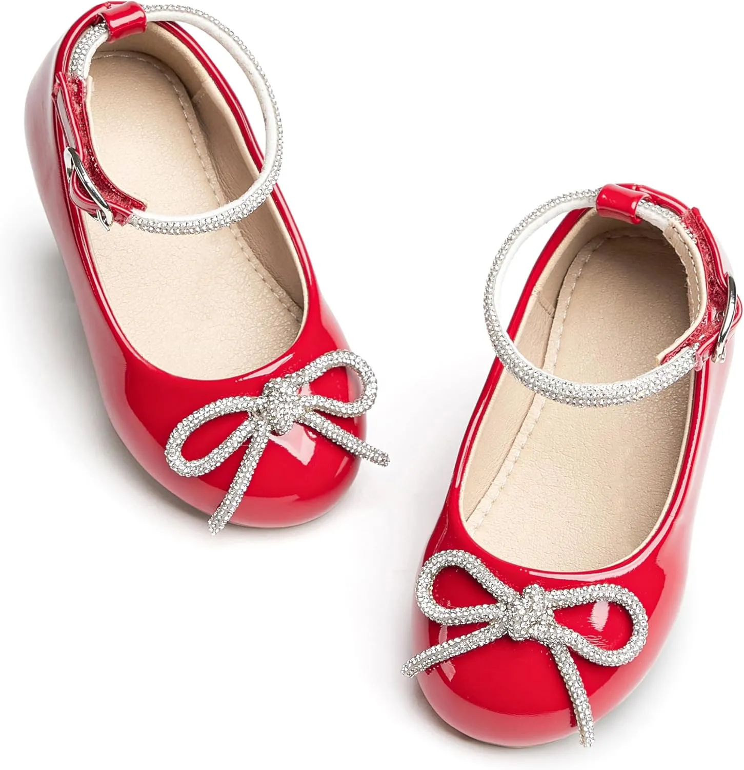 THEE BRON Toddler/Little Girl Mary Jane Flats Princess Dress Shoes