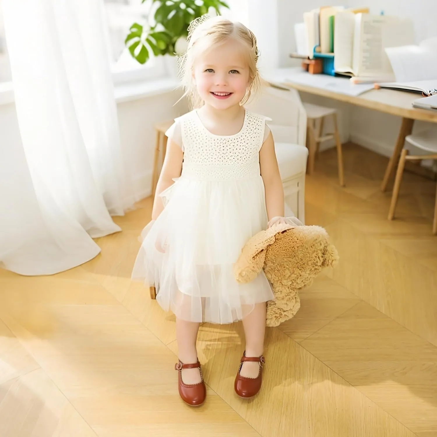 Toddler Ballet Flats for Girls - Princess Party Shoes Wedding & Dress