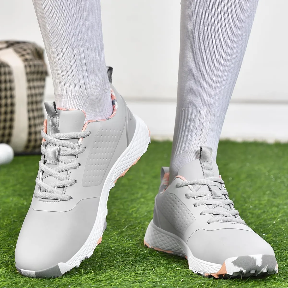 ULTIANT Women Golf Shoes Spikeless Waterproof Golf Sport Sneakers Size5-9.5