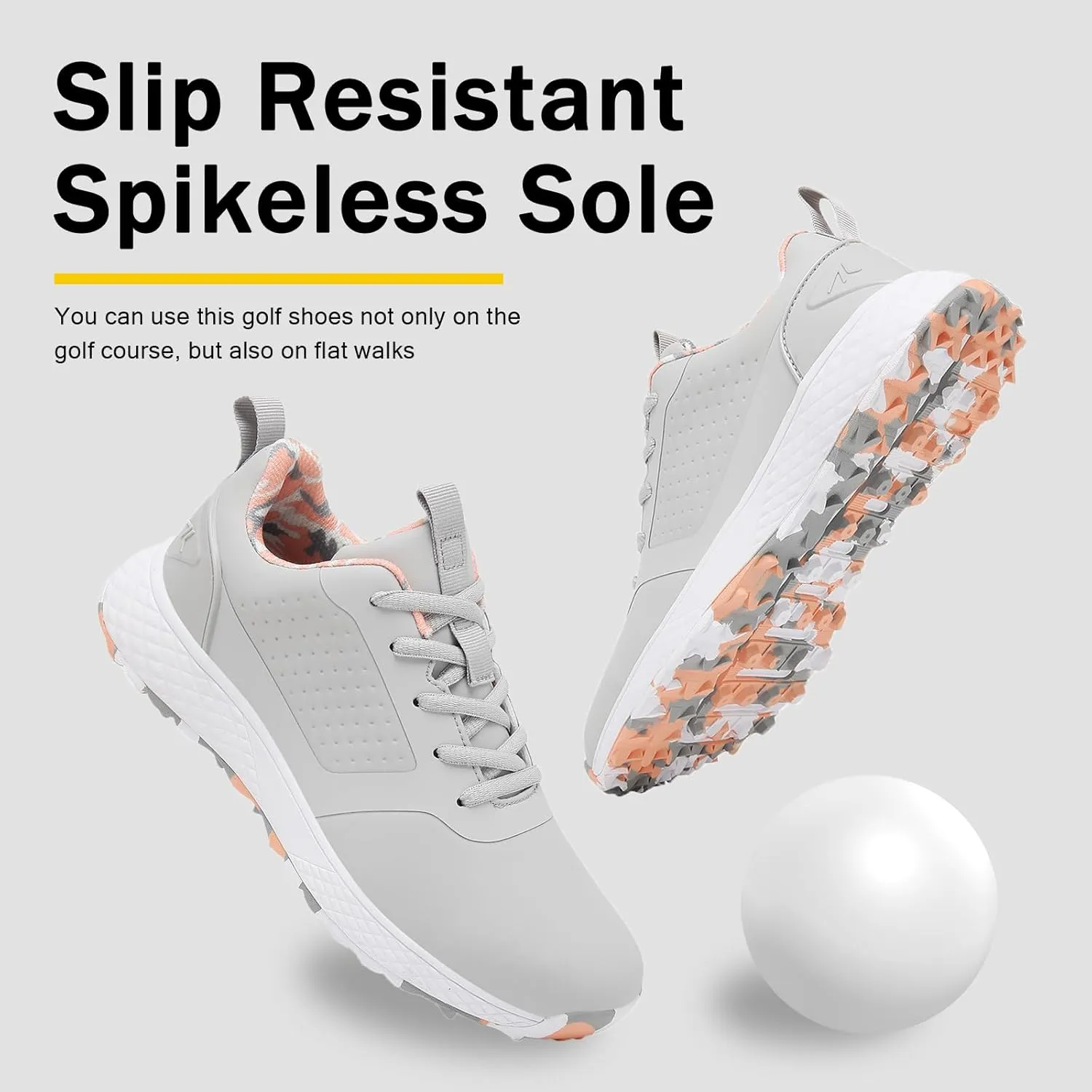 ULTIANT Women Golf Shoes Spikeless Waterproof Golf Sport Sneakers Size5-9.5