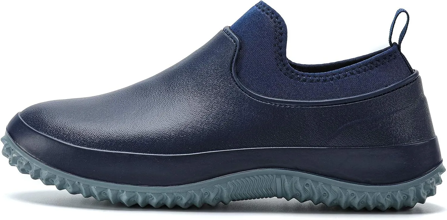 Unisex Waterproof Garden Shoes Womens Rain Boots Mens Car Wash Footwear Camp Booties for Camping, Gardening and Yard Work