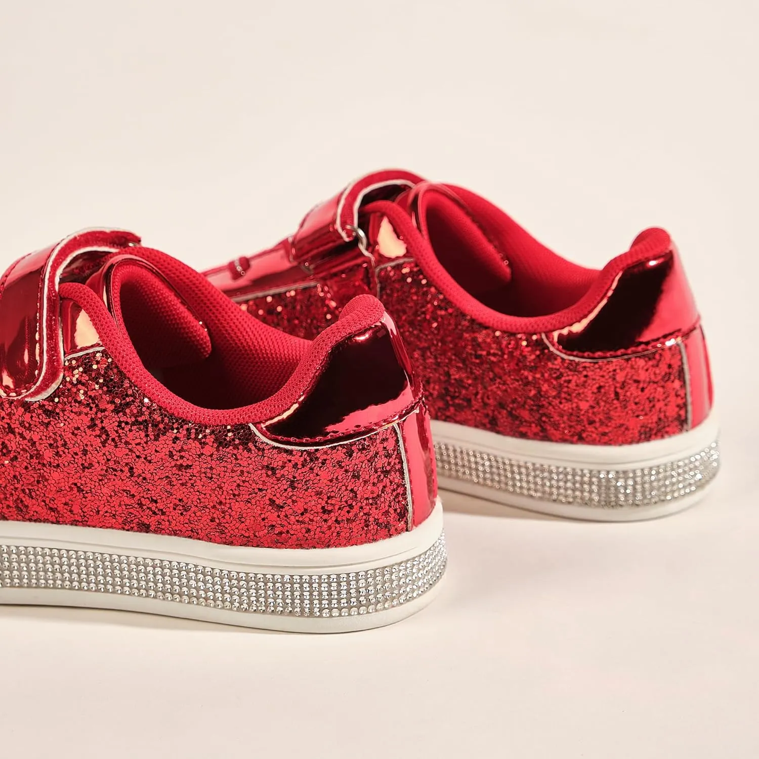 UUBARIS Girl's Glitter Tennis Sneakers - Fashion Sparkly Princess Shoes with Bling Walking Sneakers Sequin Design