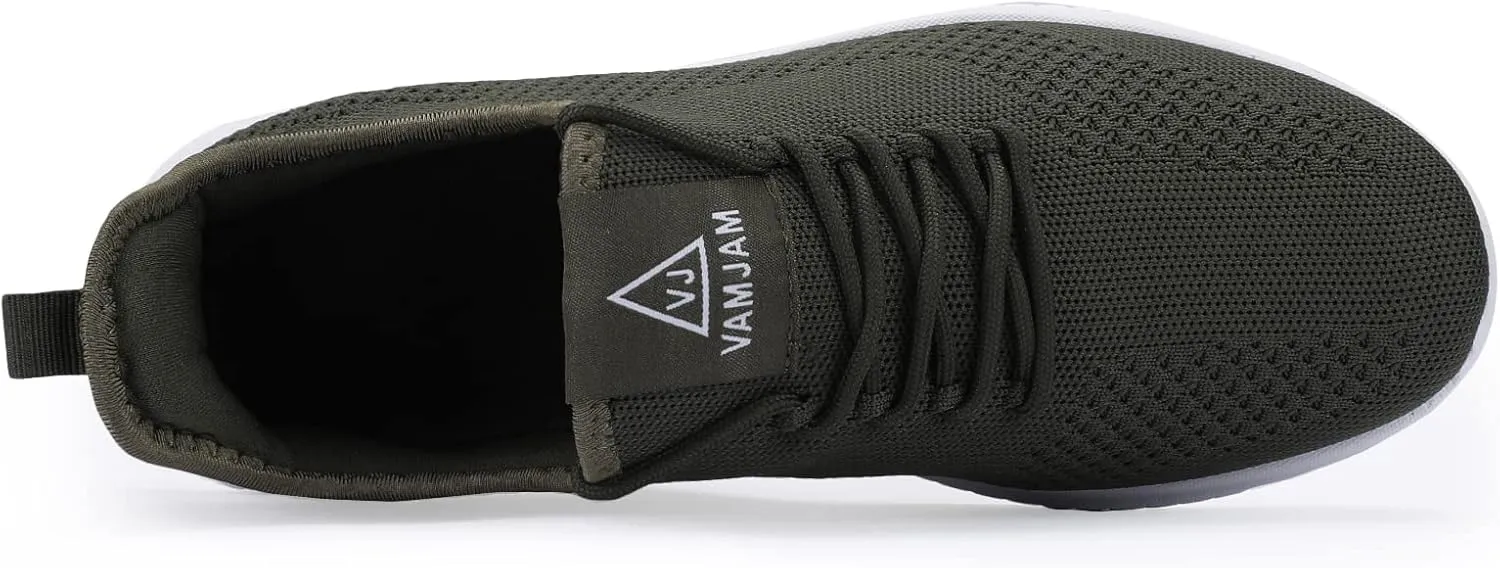 VAMJAM Men's Running Shoes Ultra Lightweight Breathable Walking Shoes Non Slip Athletic Fashion Sneakers Mesh Workout Casual Sports Shoes