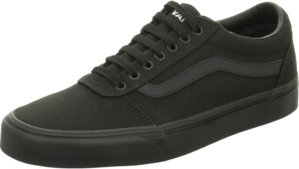 Vans Men's Ward Sneaker, Canvas Black/Black, 10 M US