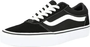 Vans Men's Ward Sneaker, Suede Canvas Black White, 11 M US