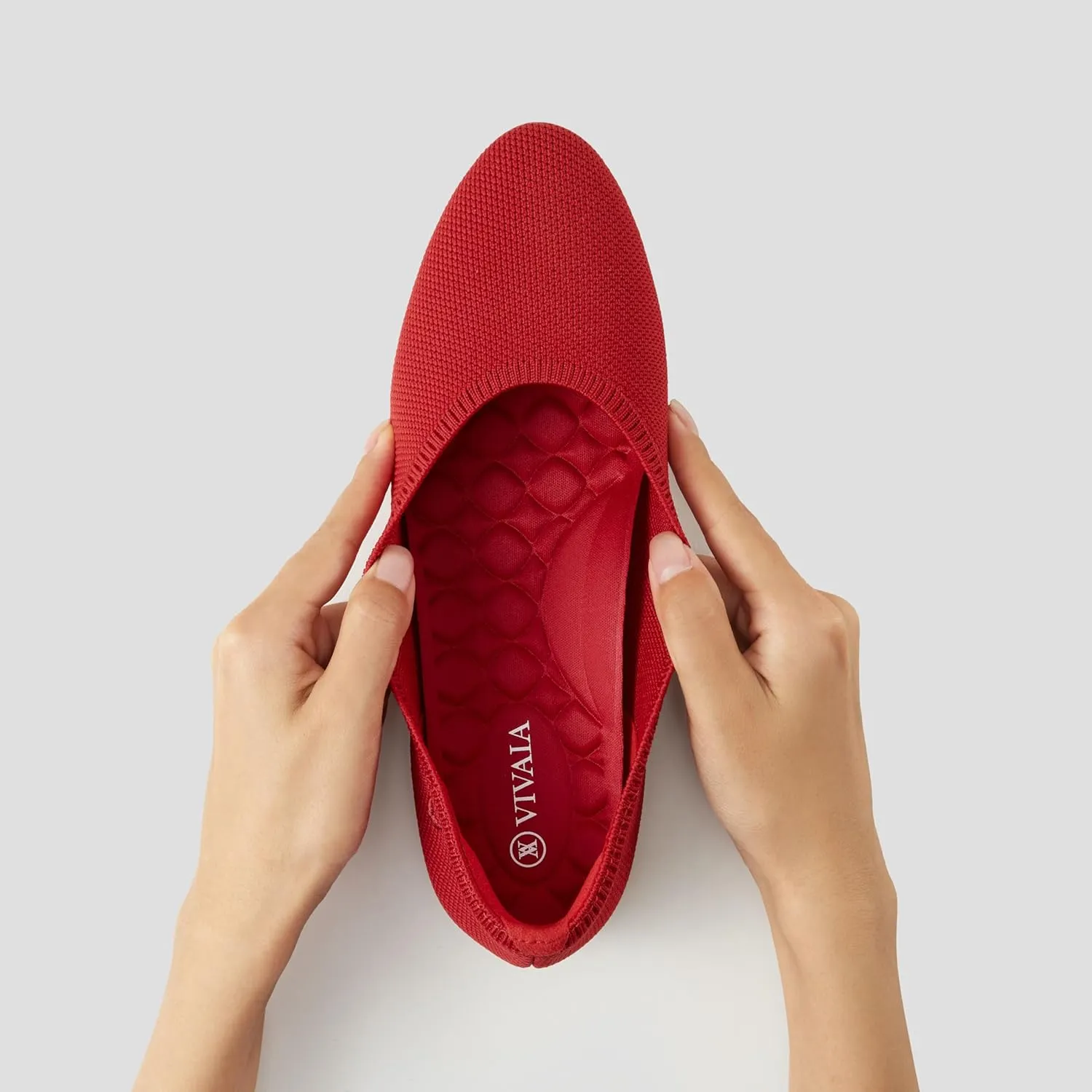 VIVAIA Tamia Walker Lightweight Almond Toe Flats for Women Slip On Washable Ballet Flats Shoes Comfortable Casual