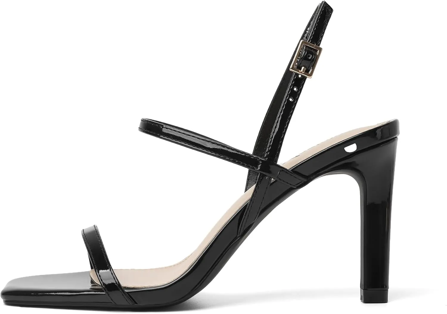 vivianly Women's Strappy Heels for Women Sandals Trendy Square Toe Sandals with Ankle Strap For Weddings, Proms, Parties