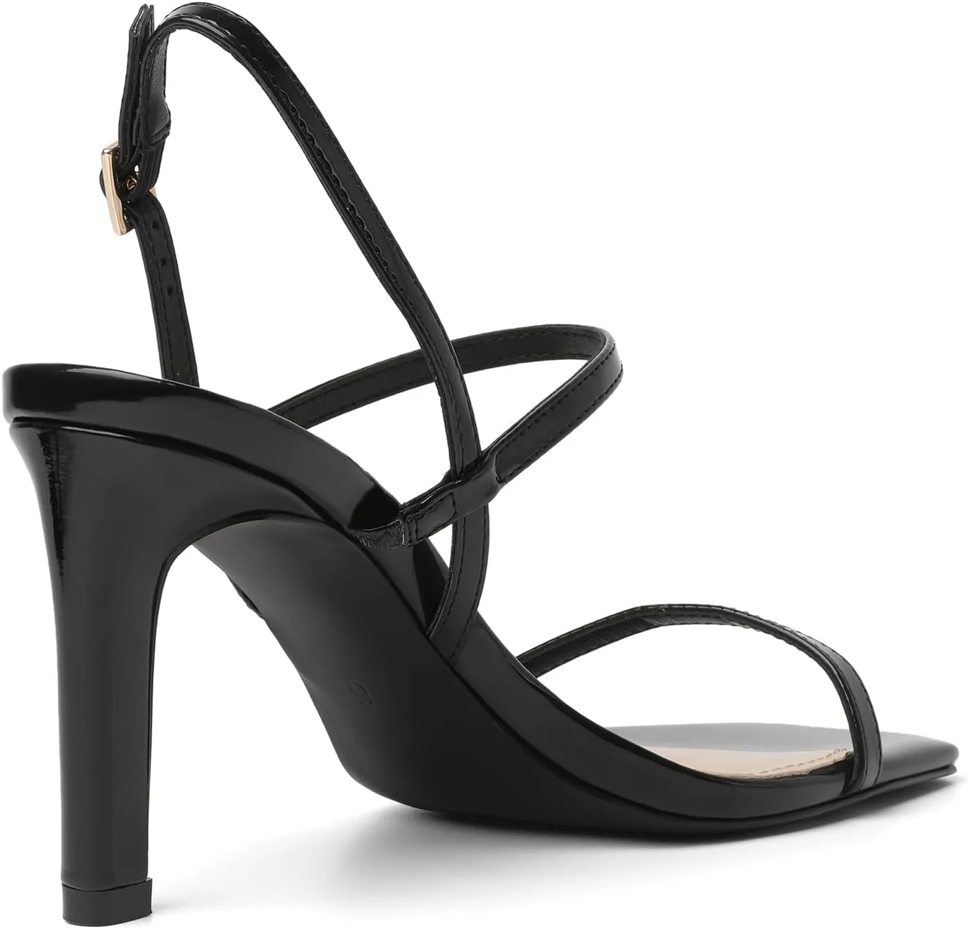 vivianly Women's Strappy Heels for Women Sandals Trendy Square Toe Sandals with Ankle Strap For Weddings, Proms, Parties