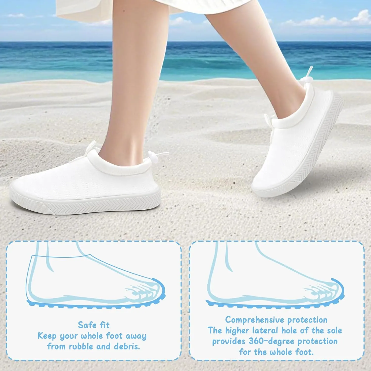 WateLves Toddler Water Shoes Kids Boys and Girls Quick Dry Water Sneakers Slip On Aqua Swim Shoes for Beach Daily Walking