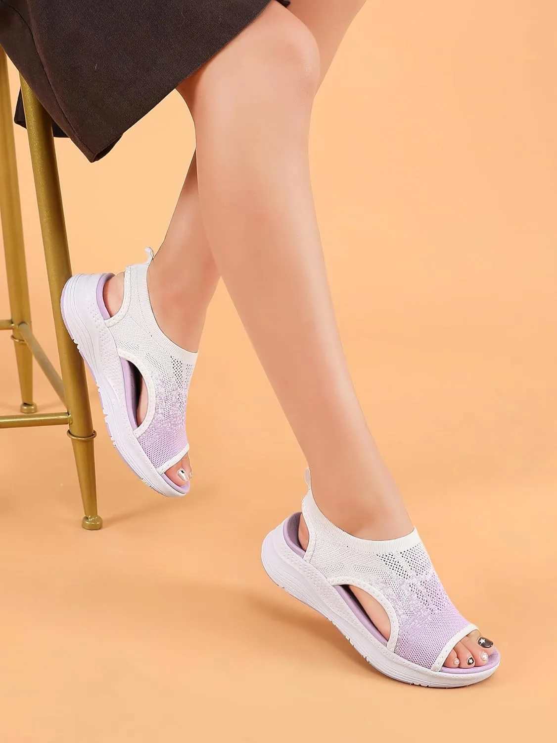 Women Walking Sandals Arch Support Orthotic Comfortable Plantar Fasciitis Non-slip Casual Open Toe Sport Sandals for Athletic Summer Beach