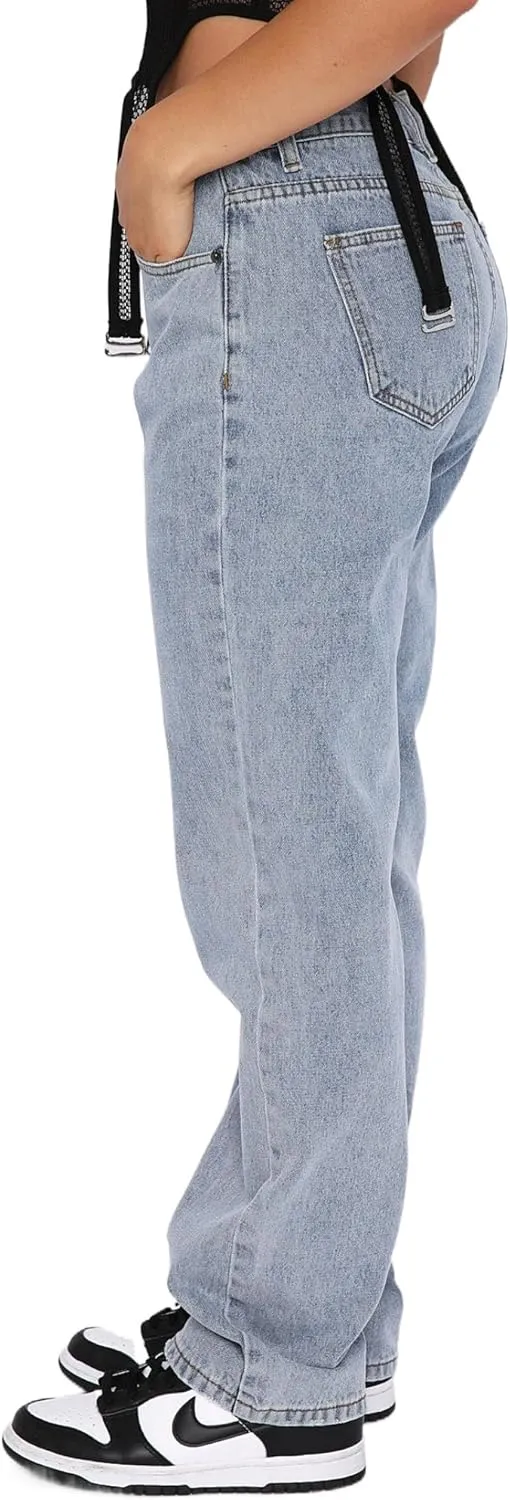 Women's Black Low Rise Baggy Jeans