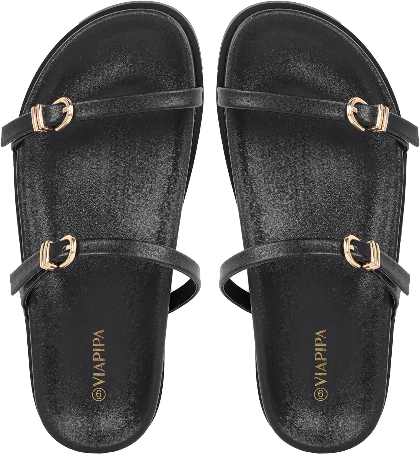 Women's Comfortable Casual Denim Fringe Slide Sandals with Soft Footbed and Stylish Double Metal Buckles