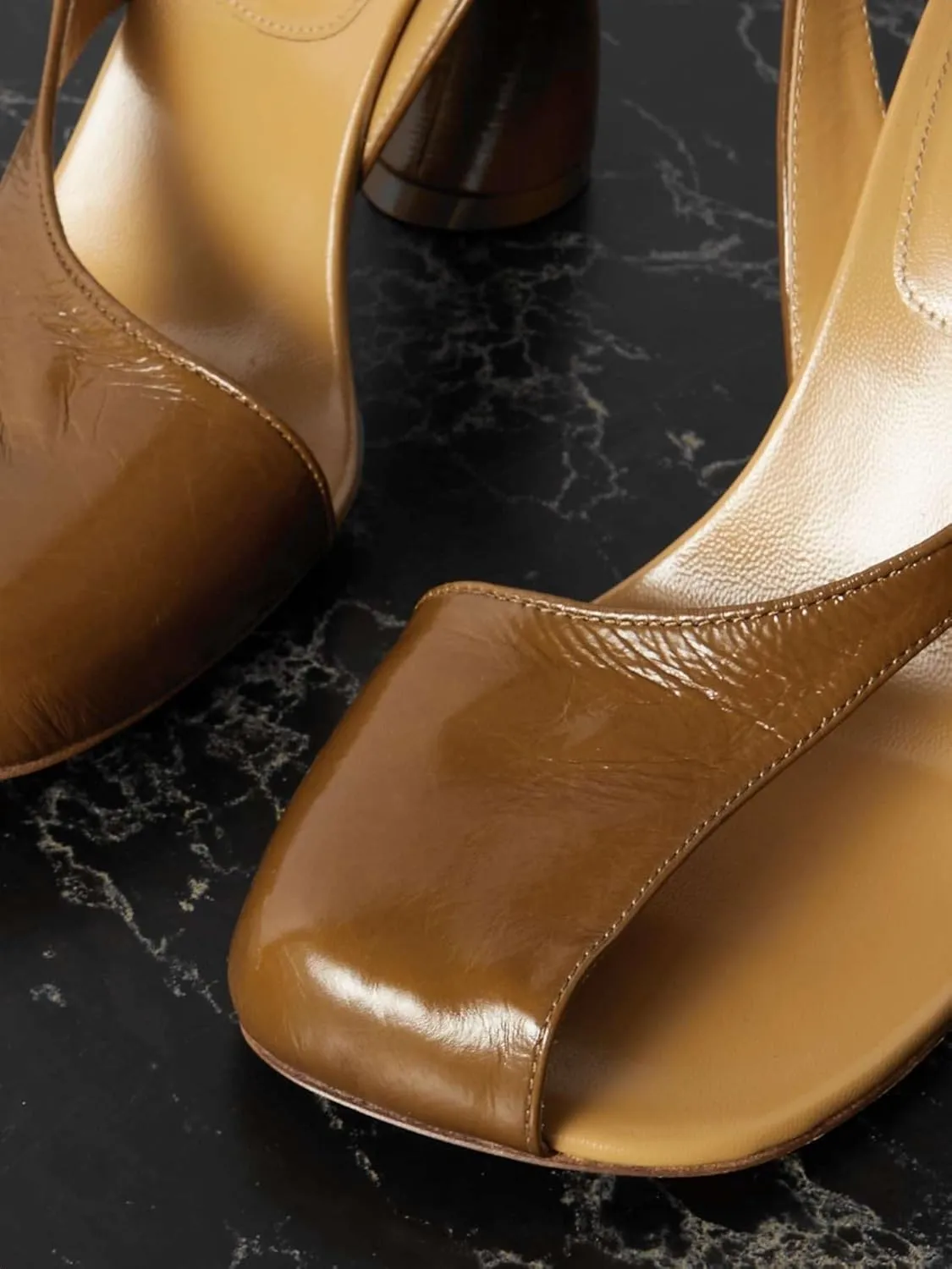 Women's Flip-flop High Heel Sandals Ankle Strap Block Heel Sandals Square Toe Cutout Leather Dress Shoes Adjustable Buckle Strappy Pumps for Party
