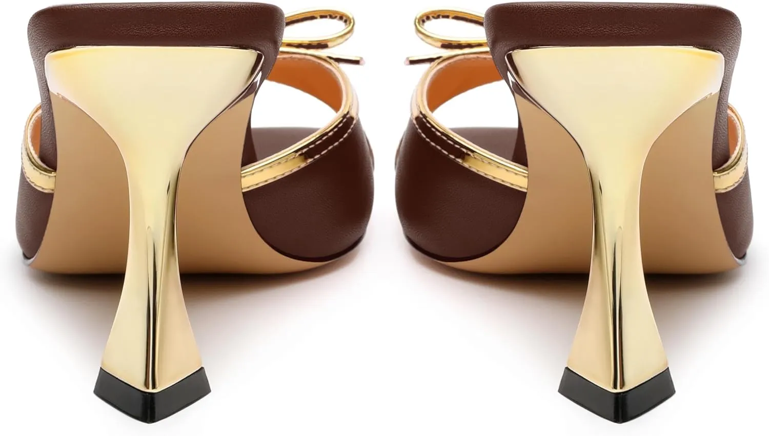 Women's Heeled Sandals, Open Square Toe Stilettos with Bow Detail, Fashion Dressy High Heels for Work, Parties & Daily Outings