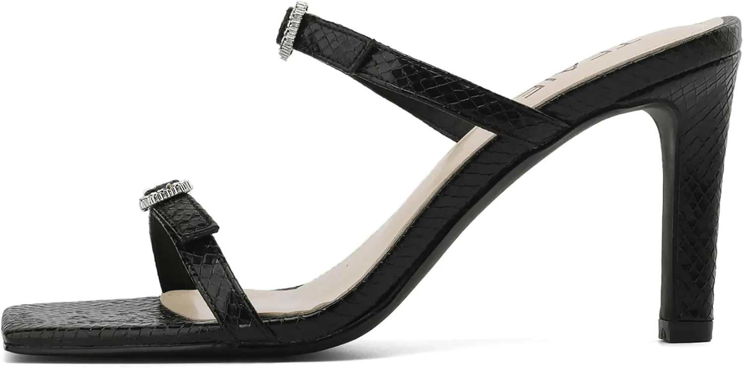 Women's Heeled Sandals Strappy Heels for Women Square Toe Prom Shoes Stiletto Heels Dressy for Party Wedding