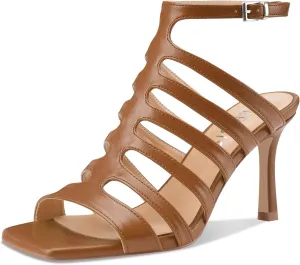 Women's High Heel Stiletto Gladiator Sandals Open Square Toe T-Strap Stilettos Cutout Hollow Dress Slingback Heels Summer Strappy Comfy Shoes for Ladies Sexy Unique