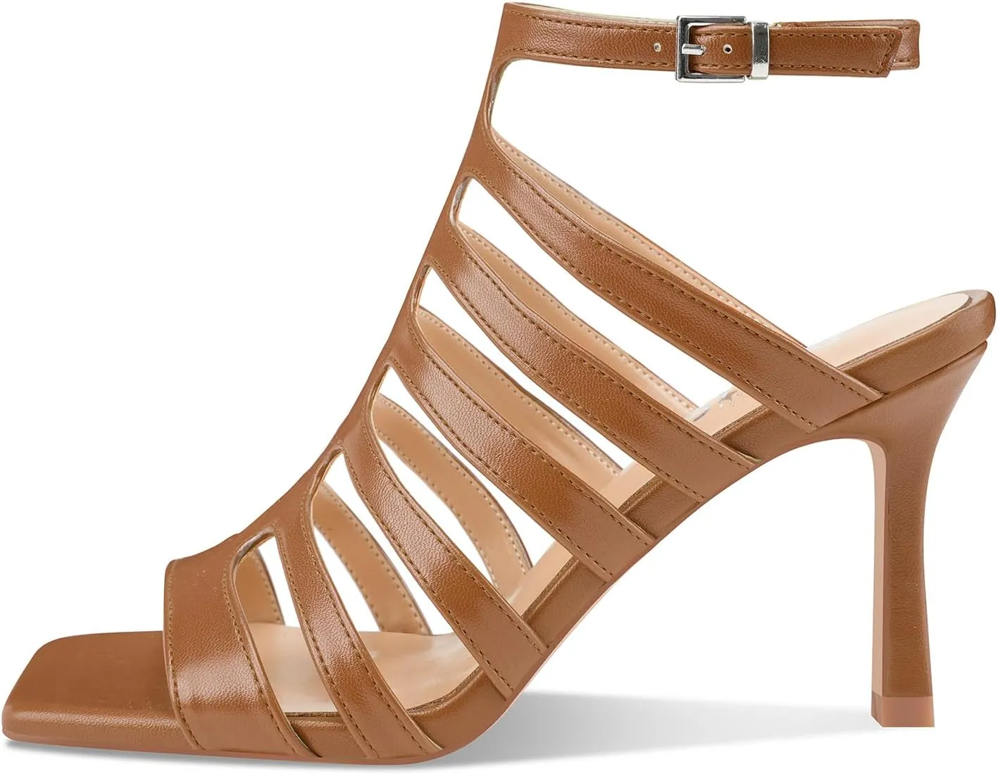 Women's High Heel Stiletto Gladiator Sandals Open Square Toe T-Strap Stilettos Cutout Hollow Dress Slingback Heels Summer Strappy Comfy Shoes for Ladies Sexy Unique