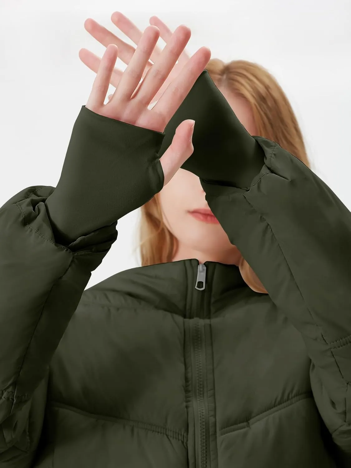 Womens Lightweight Quilted Puffer Jacket with Hood