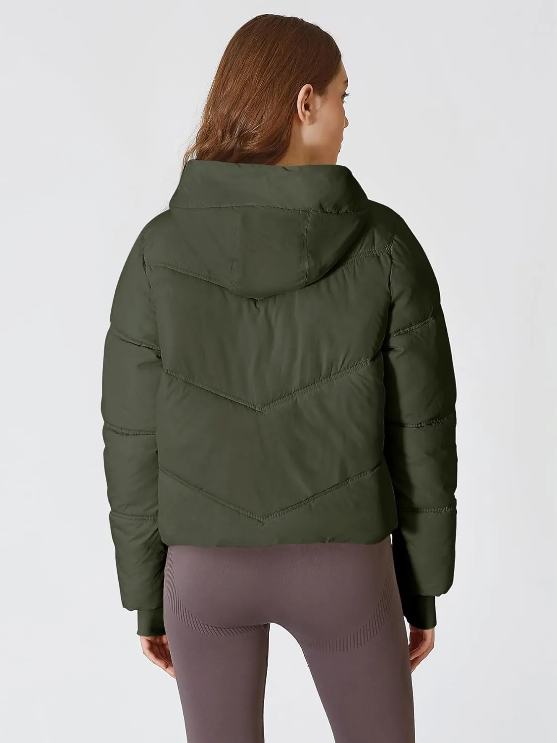 Womens Lightweight Quilted Puffer Jacket with Hood