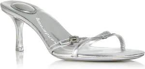 Womens Lucienne 65 Leather Strappy Sandals Silver 37 Medium (B,M), 6.5