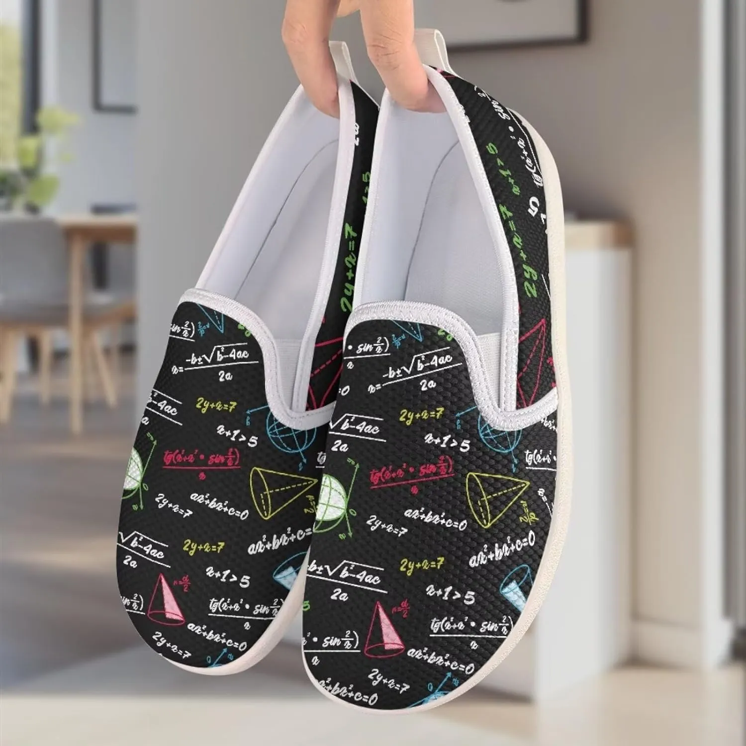 Women's Mesh Flats Shoes Breathable Slip On Casual Travel Walking Shoes Comfortable Non Slip Work Driving Flat Shoes US 6-11