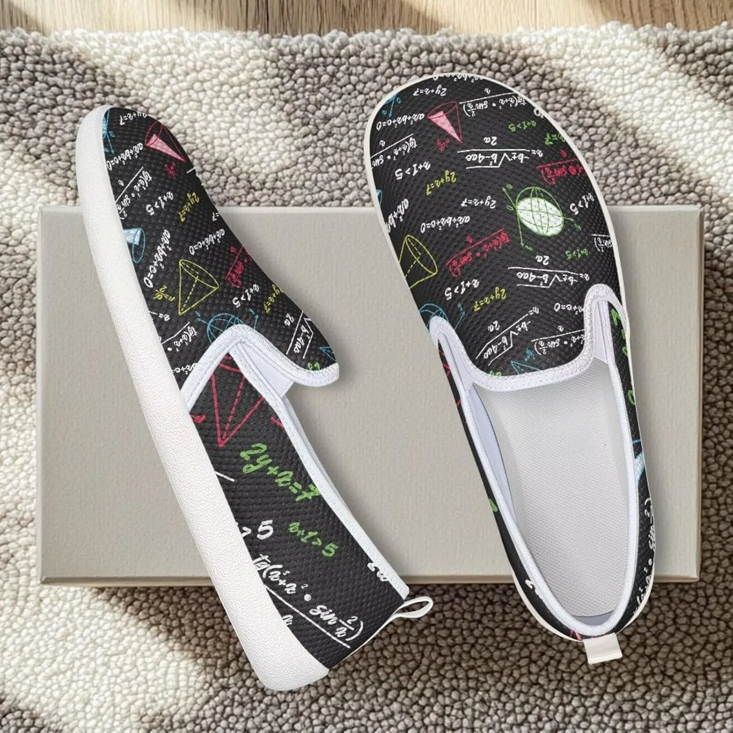 Women's Mesh Flats Shoes Breathable Slip On Casual Travel Walking Shoes Comfortable Non Slip Work Driving Flat Shoes US 6-11