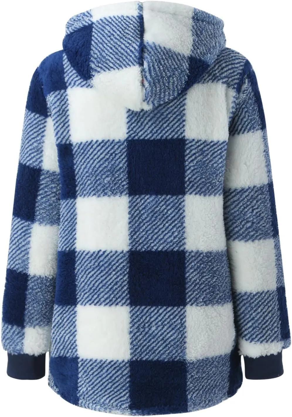 Womens Oversized Sherpa Jacket Fuzzy Fleece Jackets Zip Up Outerwear Teddy Bear Sweater Coats with Hood