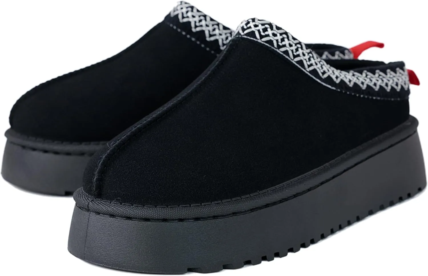 Women's Platform Slippers Winter Mini Boots Anti-Slip Suede Slip on Women Sneakers Fur Lined House Slippers for Indoor Outdoor