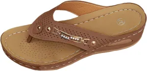Womens Slides Sandals with Plantar Fasciitis Arch Support Fashion Comfort Adjustable Flat Sandals
