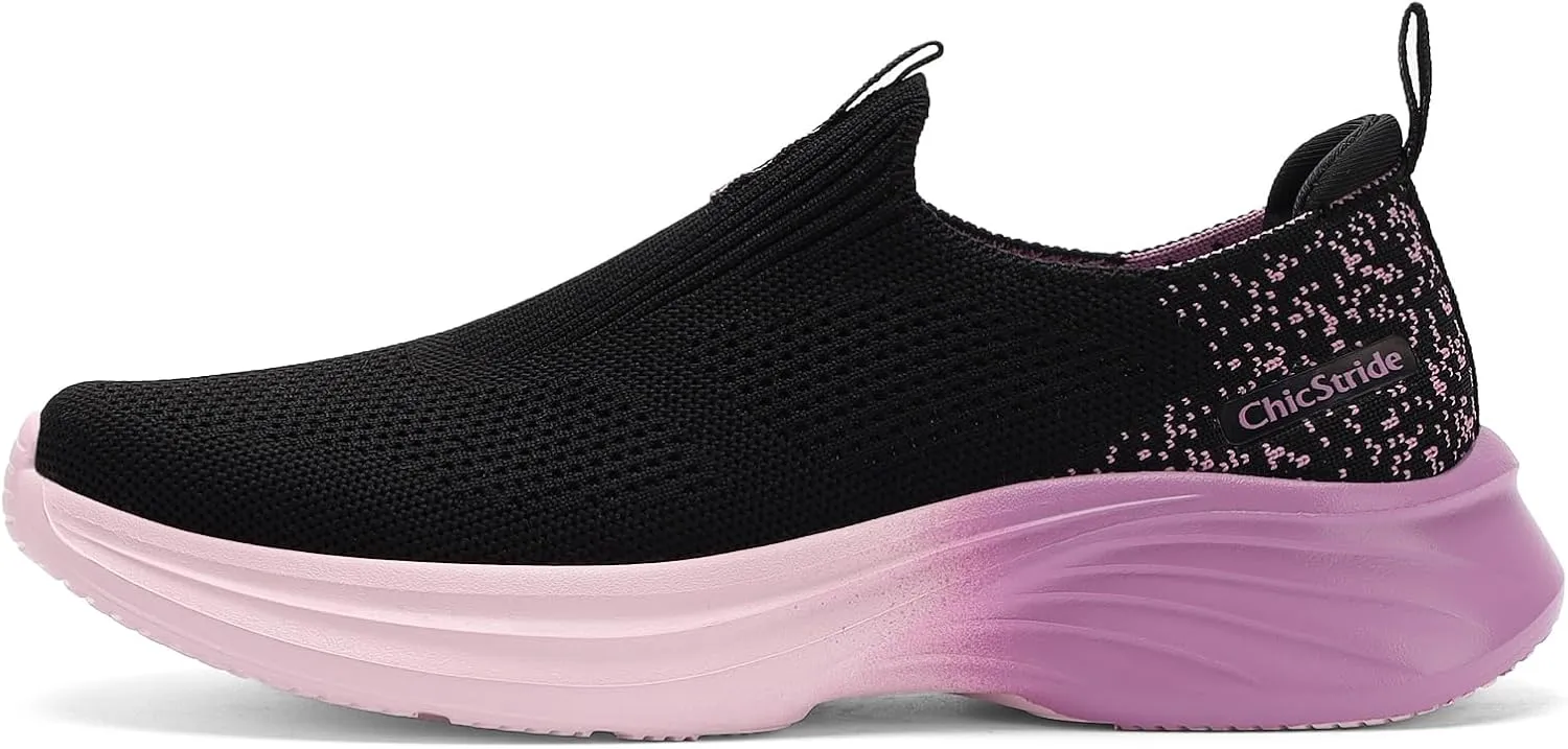 Women's Slip On Walking Shoes Tennis Comfort Athletic Gym Sneakers