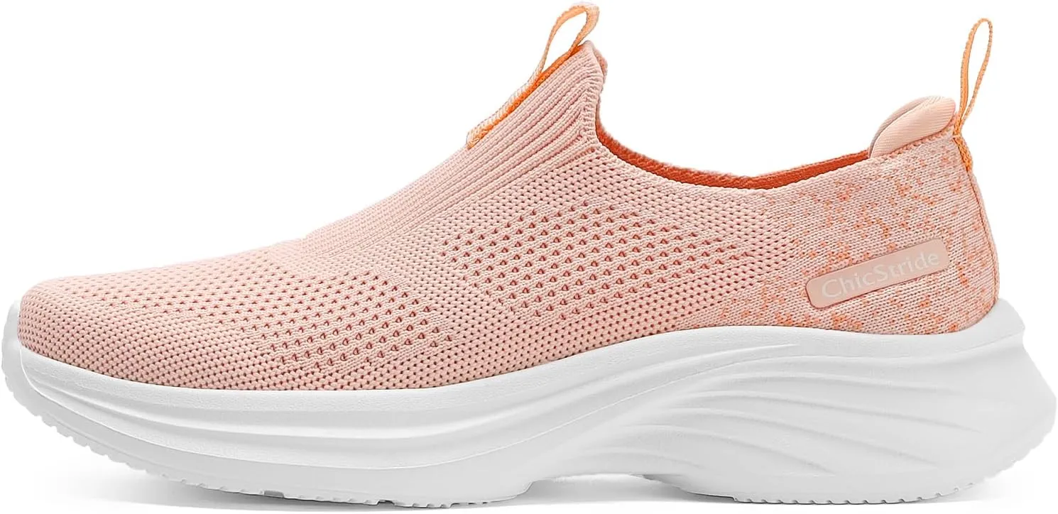 Women's Slip On Walking Shoes Tennis Comfort Athletic Gym Sneakers