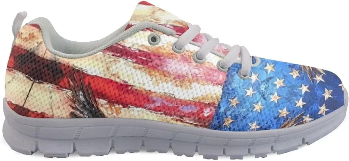 Women's Sneakers Mesh Lace Up Running Shoes Size 5-11 Lightweight Walking Athletic Shoes