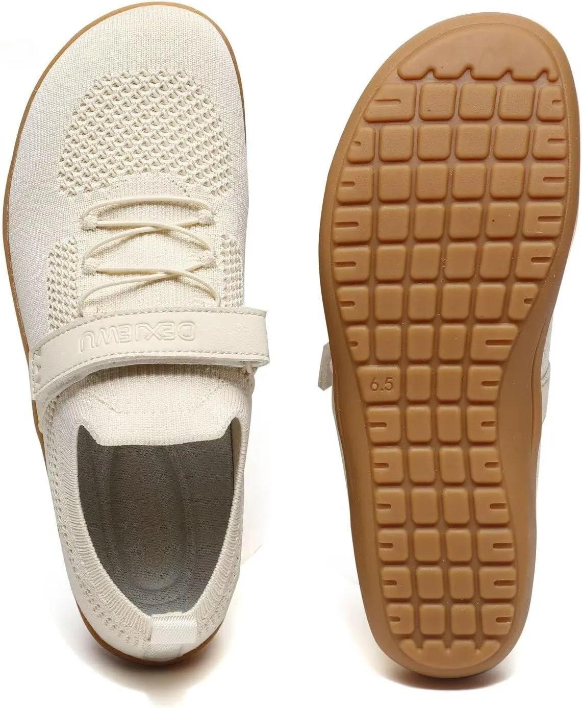 Women’s Wide Toe Walking Shoes Casual Tennis Gym Athletic Flats Slip-on Sneakers with Hook and Loop Strap